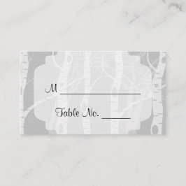 Winterbomen in Grijze Trouwplaatskaarten Plaatskaartje