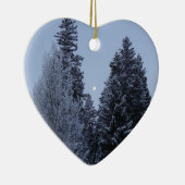 Winterbomen in het landschap van Dawn Montana Keramisch Ornament (Rechts)