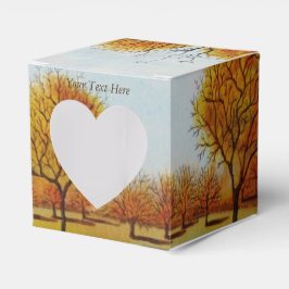 winterbomen in het schilderachtig najaarslandschap bedankdoosjes