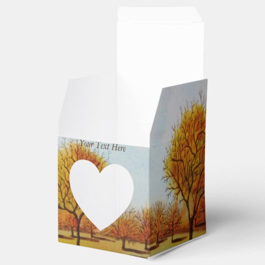 winterbomen in het schilderachtig najaarslandschap bedankdoosjes (Geopend)