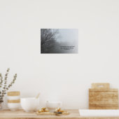Winterbomen in mist - Khalil Gibran citaat Poster (Keuken)
