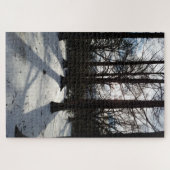 Winterbomen in zonlicht en sneeuw legpuzzel (Horizontaal)