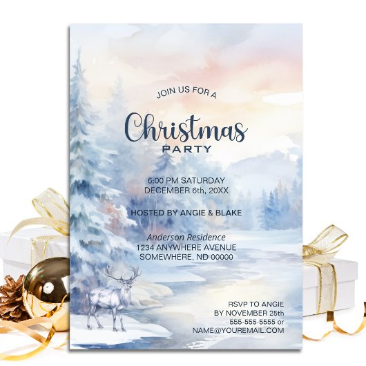 Winterbomen kerstfeest kaart