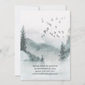 Winterbomen kerstfeest kaart (Achterkant)