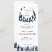 winterbomen kerstlunch menu kaarten (Voorkant / Achterkant)