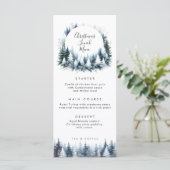 winterbomen kerstlunch menu kaarten (Staand voorkant)