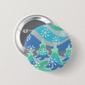 Winterbomen knopbadge ronde button 5,7 cm (Voorkant /achterkant)