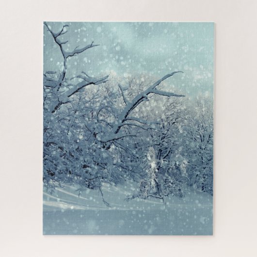 Winterbomen Landschap Legpuzzel (Verticaal)
