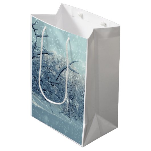 Winterbomen Landschap Medium Cadeauzakje (Voorkant Gekanteld)