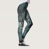 Winterbomen Leggings Donkere Blauwgroen met zwarte (Rechts)