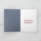 Winterbomen met maan en hol feestdagen kaart (Binnen)