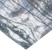 Winterbomen met Sneeuw Kersttafel Runner Korte Tafelloper (Hoek)