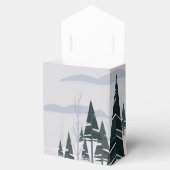 Winterbomen Modern Besneeuwd Bos Vakantiefeest Bedankdoosjes (Geopend)