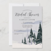 Winterbomen Modern Forest Holiday Vrijgezellenfees Kaart (Voorkant)