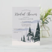 Winterbomen Modern Forest Holiday Vrijgezellenfees Kaart (Staand voorkant)