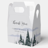 Winterbomen Moderne Sneeuwbos Huwelijk Bedankdoosjes (Geopend)