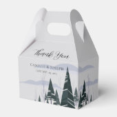 Winterbomen Moderne Sneeuwbos Huwelijk Bedankdoosjes (Voorkant Zijde)