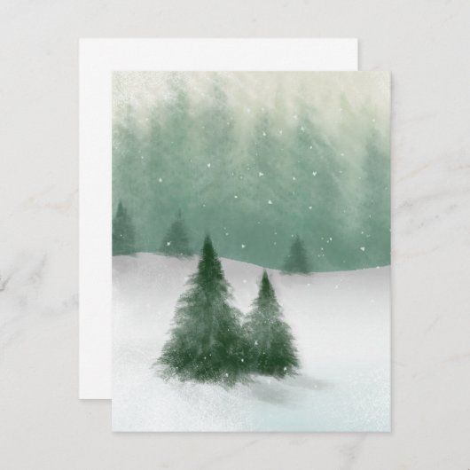 Winterbomen Notitiekaartje (Voorkant / Achterkant)