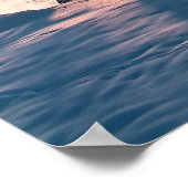 Winterbomen op de achtergrond van het schemerblauw poster (Hoek)