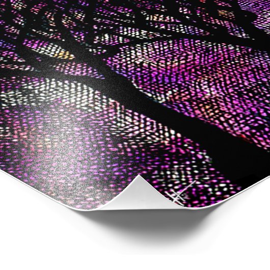 Winterbomen over alcoholinkt Achtergrond Foto Afdruk (Hoek)