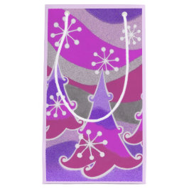 Winterbomen Paarse cadeautas klein