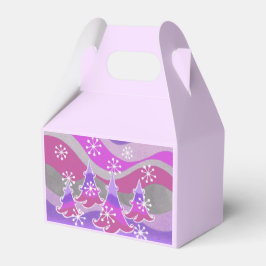 Winterbomen Paarse gunstbox Bedankdoosjes
