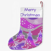 Winterbomen Paarse kerstmis Kleine Kerstsok (Achterkant)