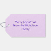 Winterbomen Paarse labels cadeau  paars Cadeaulabel (Achterkant Horizontaal)