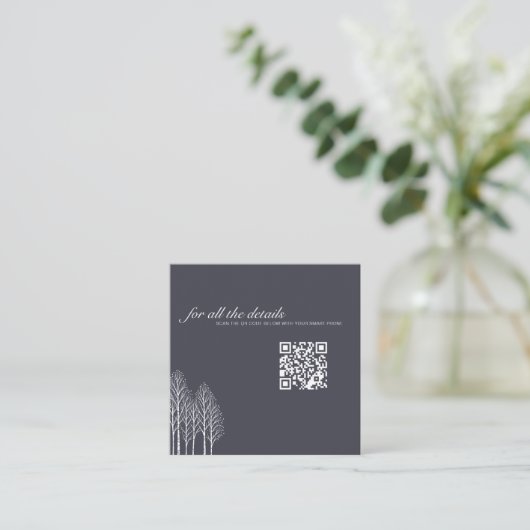 Winterbomen QR-code Informatiekaartje (Staand voorkant)