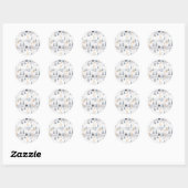 Winterbomen Ronde Sticker (Vel)