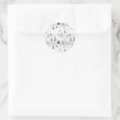 Winterbomen Ronde Sticker (Tas)