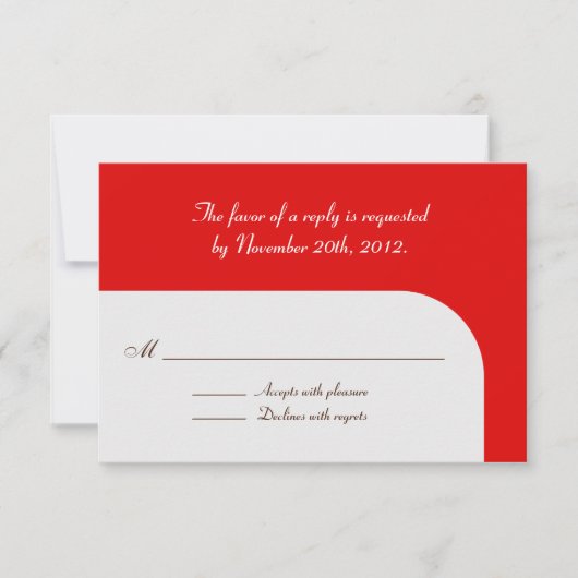 Winterbomen Rood Snowflake Reply / RSVP-kaarten RSVP Kaartje (Voorkant)