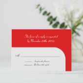 Winterbomen Rood Snowflake Reply / RSVP-kaarten RSVP Kaartje (Staand voorkant)