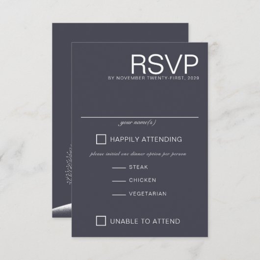 Winterbomen RSVP Kaartje (Voorkant / Achterkant)