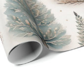 Winterbomen - Rustieke vakantiebos (1) Cadeaupapier (Rol Hoek)