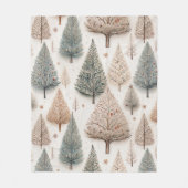 Winterbomen - Rustieke vakantiebos (1) Fleece Deken (Voorkant)