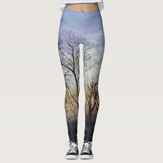 Winterbomen schilderen door Leggings van MirandaPA (Voorkant)