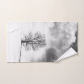 Winterbomen silhouet #2 bad handdoek (Handdoek)