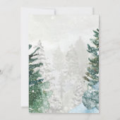 Winterbomen sneeuw 50e verjaardagsfeestje kaart (Achterkant)