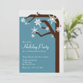 Winterbomen Snowflake - Vakantiegroepen Kaart (Staand voorkant)