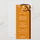 Winterbomen Snowflake Weddenschappen Menu (Voorkant / Achterkant)