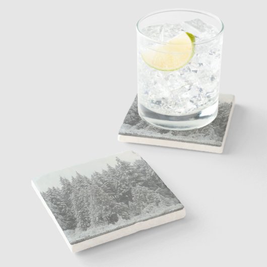 Winterbomen Stenen Onderzetter (Zijkant)