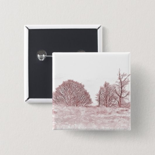 WINTERBOMEN VIERKANTE BUTTON 5,1 CM (Voorkant /achterkant)