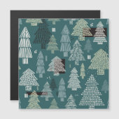 Winterbomen, vintage kerstpatroon. (Voorkant / Achterkant)