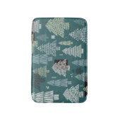 Winterbomen, vintage kerstpatroon. badmat (Voorkant Verticaal)