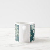 Winterbomen, vintage kerstpatroon. espresso kop (Achterkant)