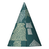 Winterbomen, vintage kerstpatroon. feesthoedjes (Achterkant)
