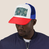 Winterbomen, vintage kerstpatroon. trucker pet (In situ)