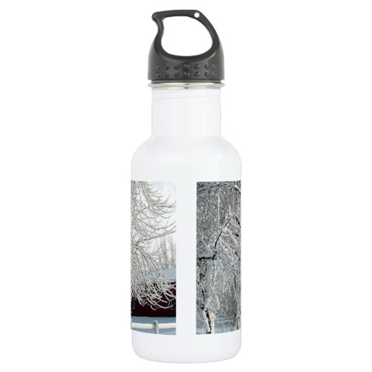 Winterbomen Waterfles (Achterkant)