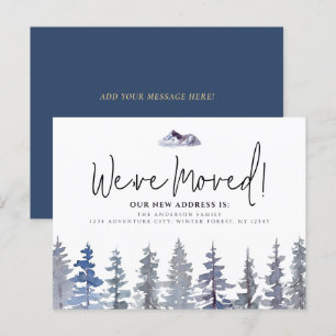 Winterbomen We hebben nieuw adres verplaatst Briefkaart